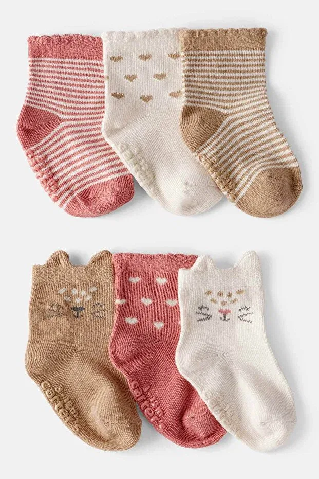 Детские носки для девочек с рисунком Carter's, Multicolor