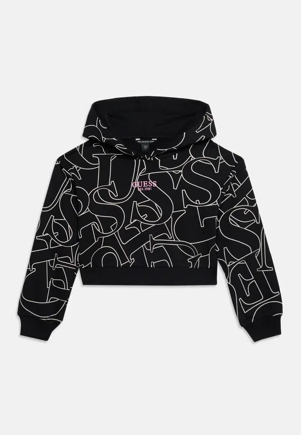 Детская и подростковая спортивная толстовка с капюшоном Guess, черный — фото 3