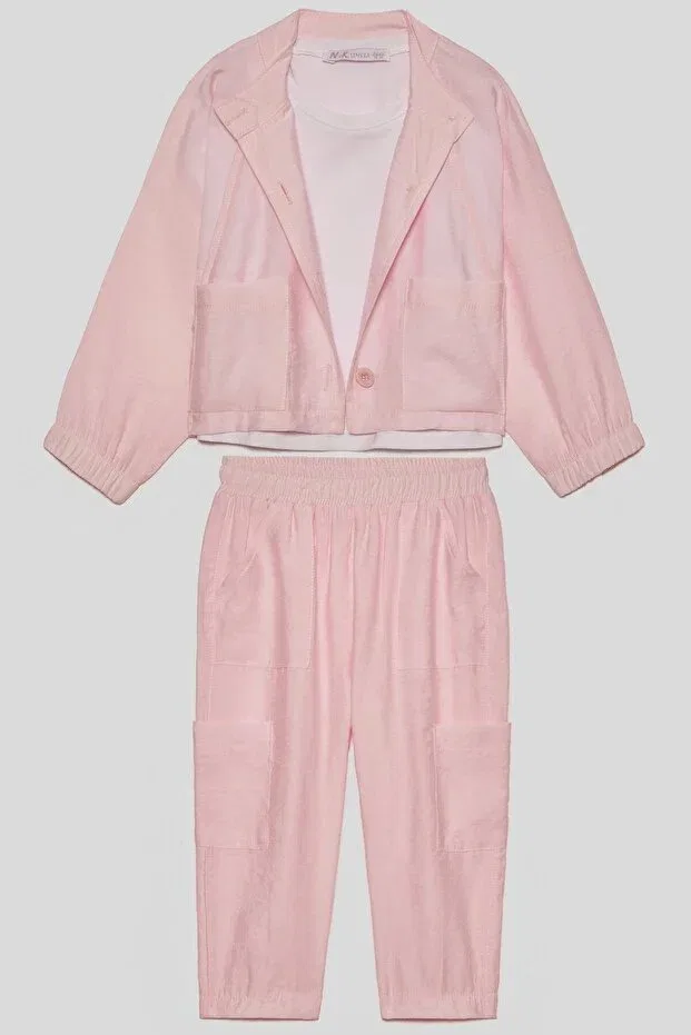 Детское пальто для девочек с принтом Crystal Nk Kids, Pink