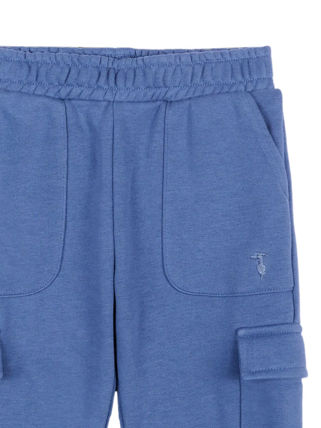Спортивные брюки с вышитым логотипом Trussardi Junior, синий — фото 3