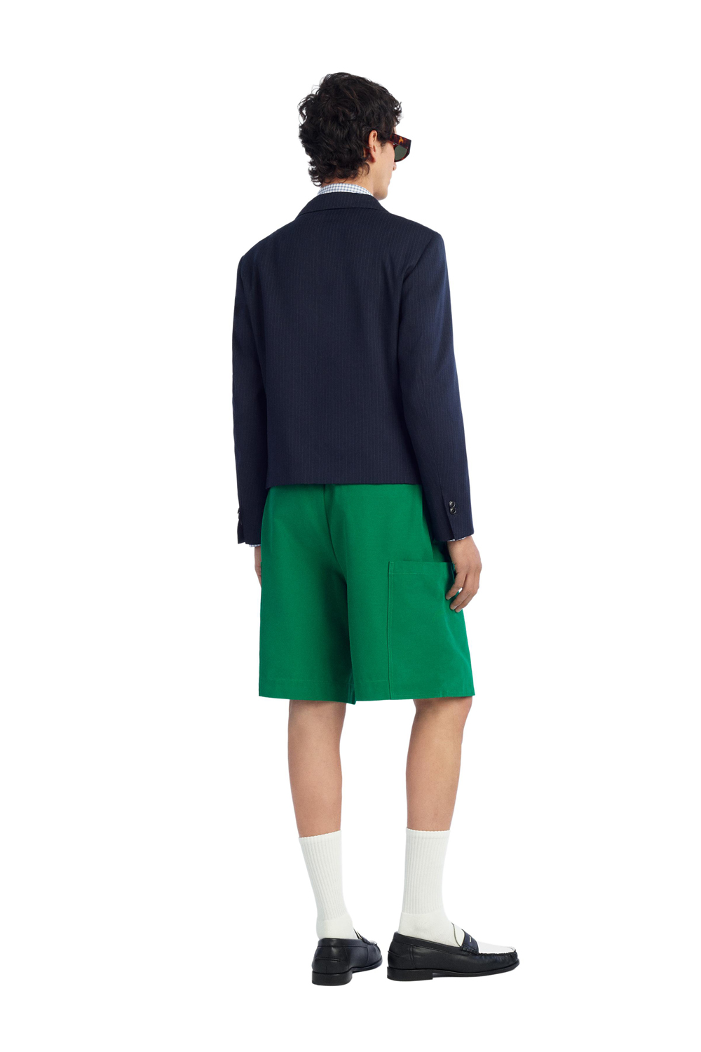 Шорты-бермуды Zara Benito Antonio Collection Relaxed Fit Pleated Cargo, зеленый — фото 2