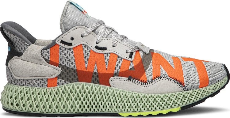 

Кроссовки Adidas ZX 4000 4D 'I Want, I Can', серый