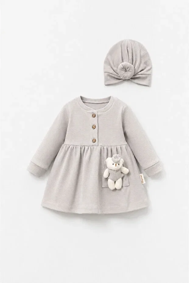 Детское платье для девочек с длинным рукавом Pmini, Gray — фото 2