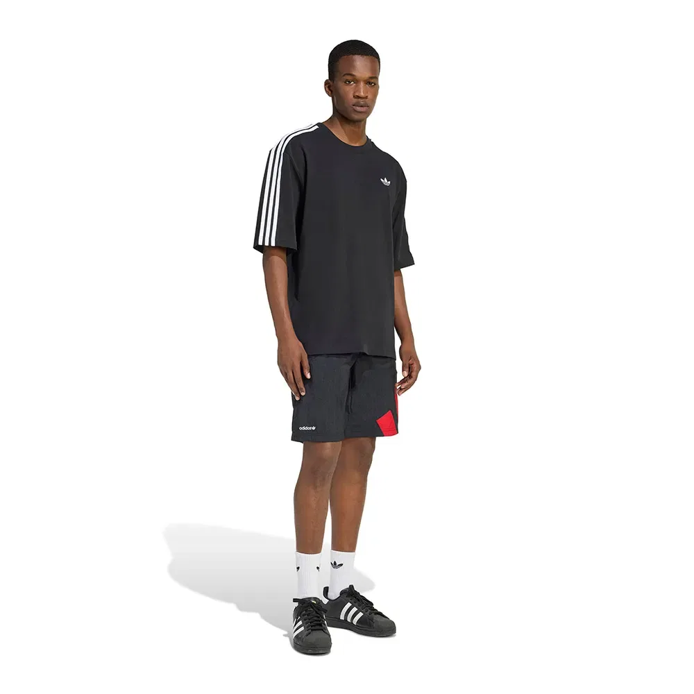 Мужская футболка оверсайз Adicolor 3-Stripes Adidas Originals, Black — фото 4