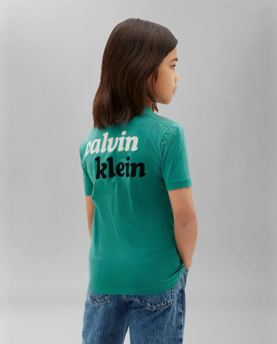 Детская футболка для мальчиков хлопковая Calvin Klein, Azul — фото 2