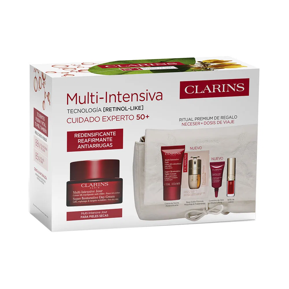 Набор антивозрастных кремов Multi-Intensive Jour Peaux Sèches Clarins, 5 предметов