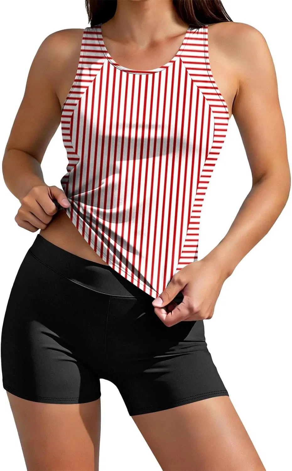 Женский танкини с принтом змеиной кожи Generic, Red