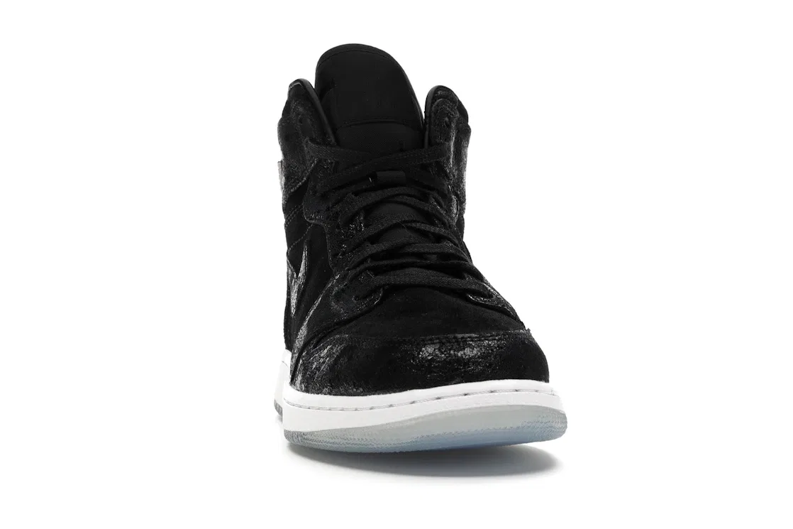 Детские кроссовки высокие с брендом Jordan 1 Retro High, Black/Black-White-Gym Red — фото 2