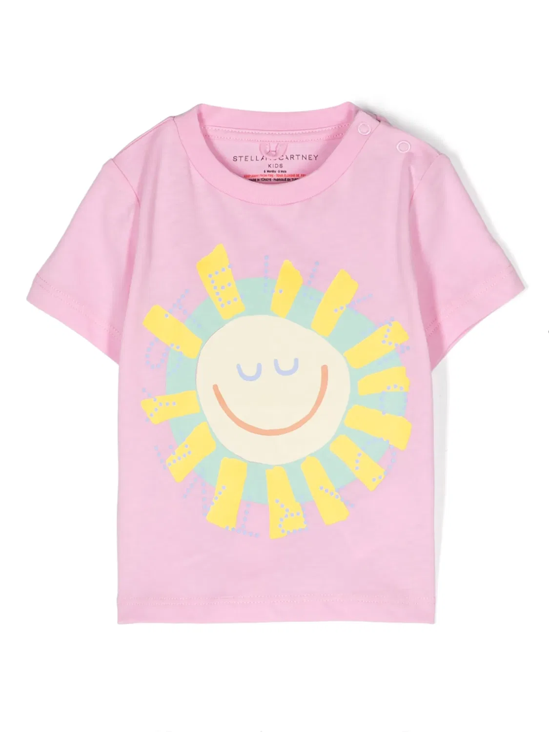 Футболка из хлопка с солнцепеком Stella McCartney, розовый