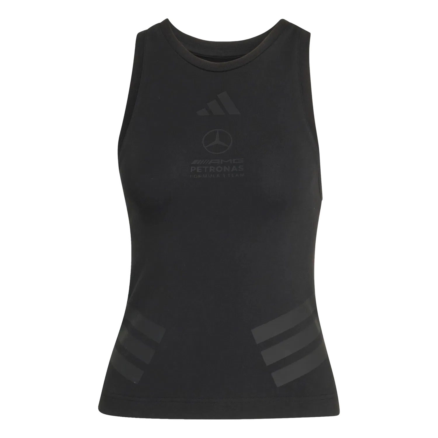Женский облегающий топ Adidas Mercedes AMG Petronas Formula 1 Team Night Tanktop, черный