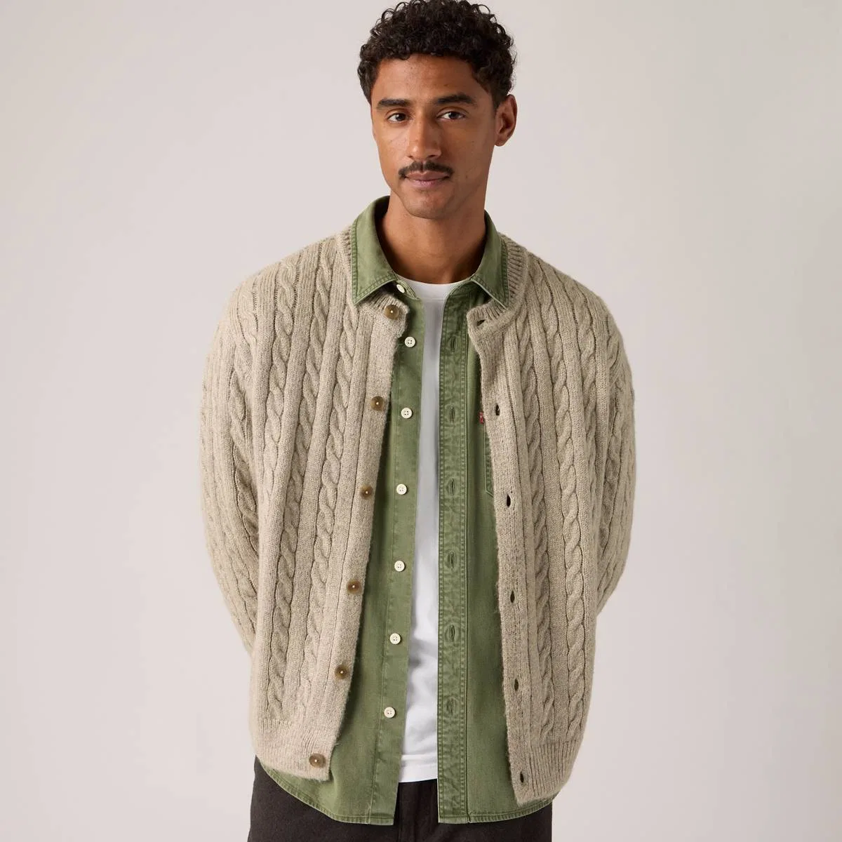Кардиган Fulton Levi's, Brindle Heather - White