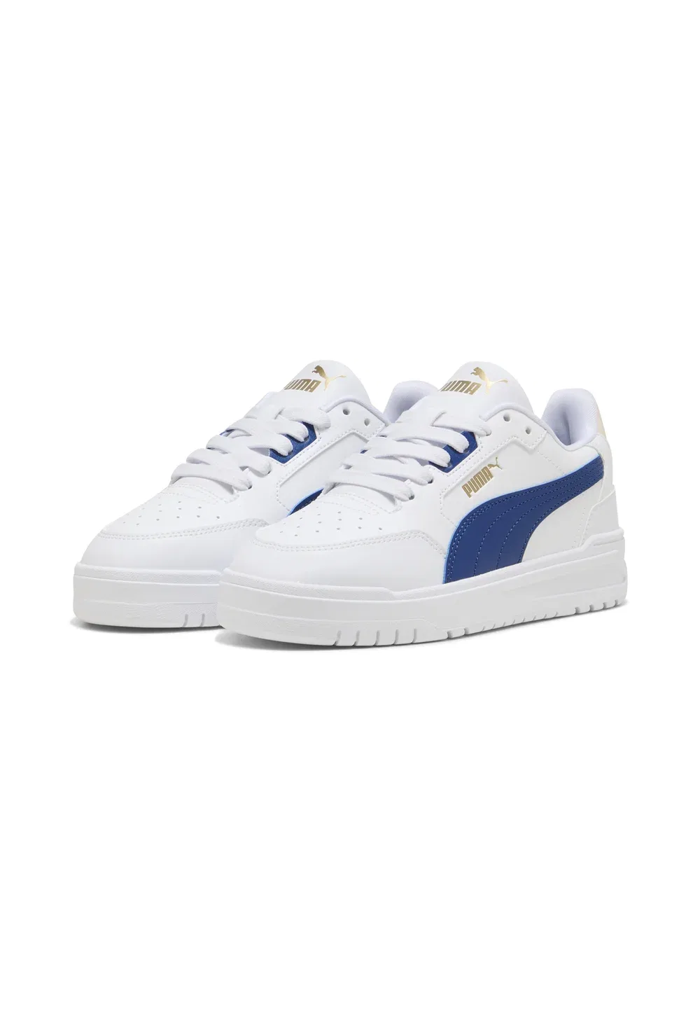 Кроссовки ragazzo in similpelle - кроссовки Puma, White-Clyde Royal- Gold — фото 2