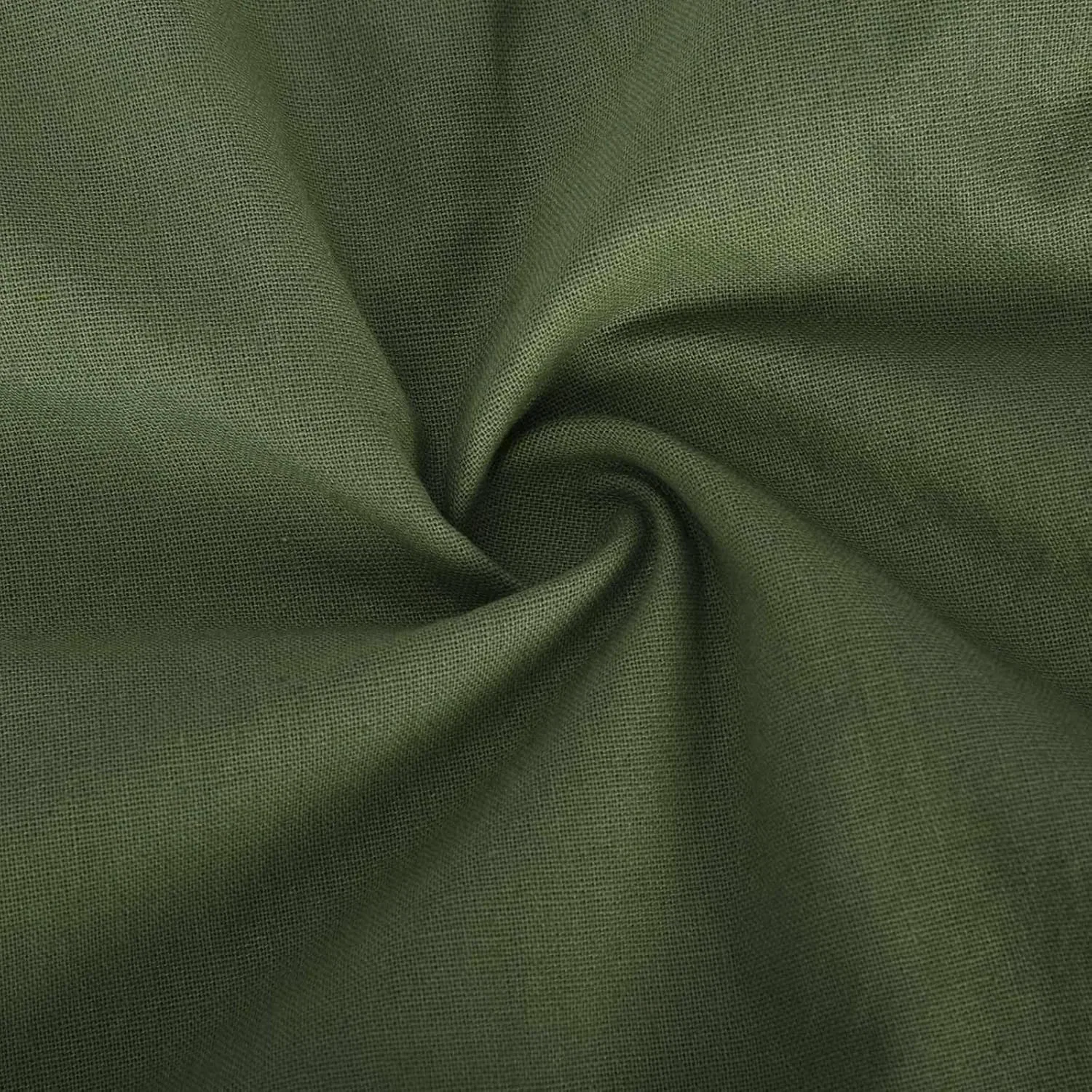 Женское хлопковое платье-макси с разрезом, Army Green — фото 3