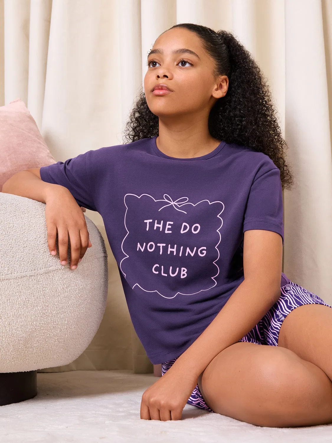 Пижама короткая, Jersey Lipsy, Navy Blue — фото 3
