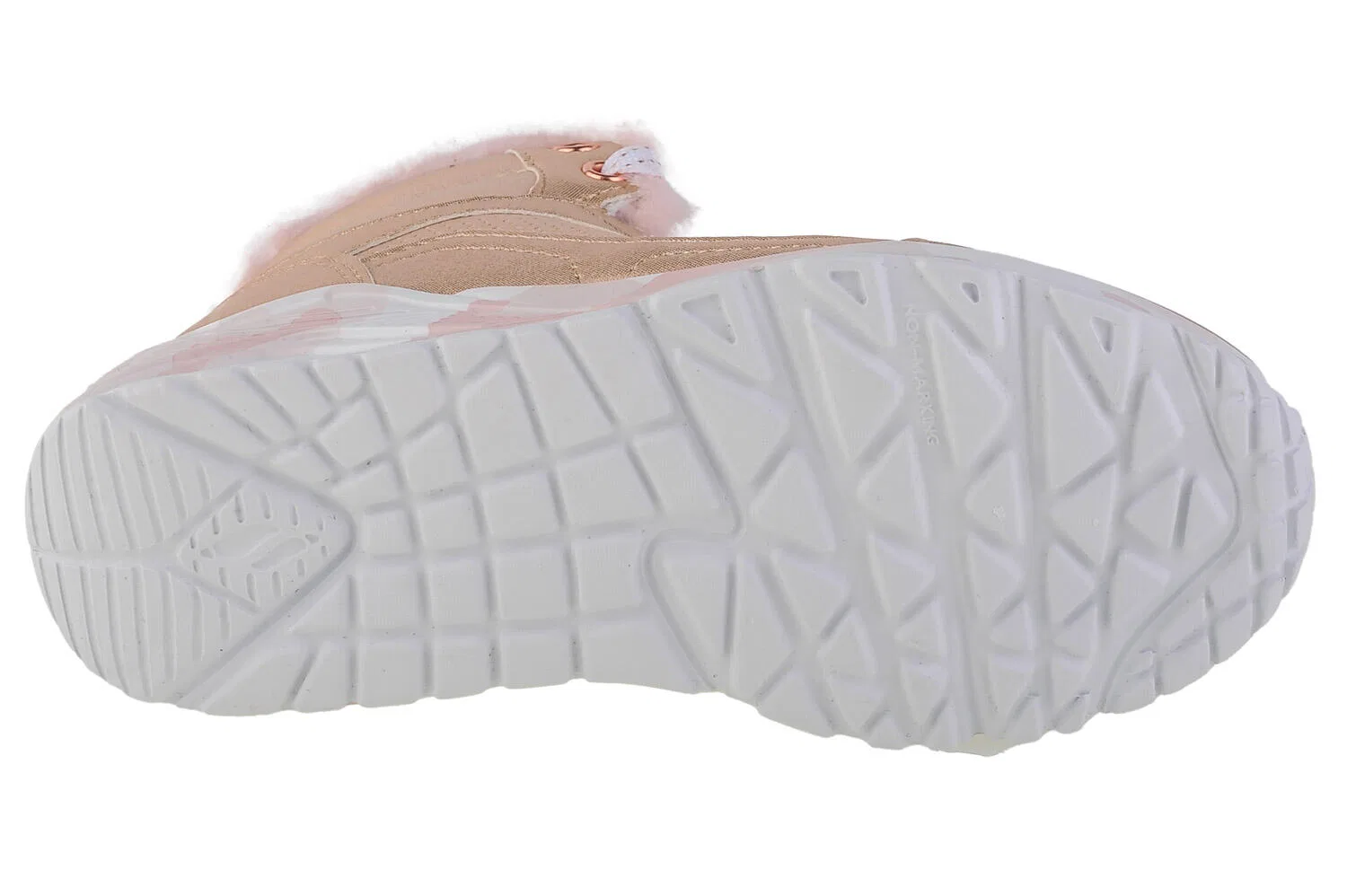 Детские кроссовки для девочек с технологией Air-Cooled Memory Foam Uno Lite Camo Dazzle Skechers, Gold Rosa — фото 4
