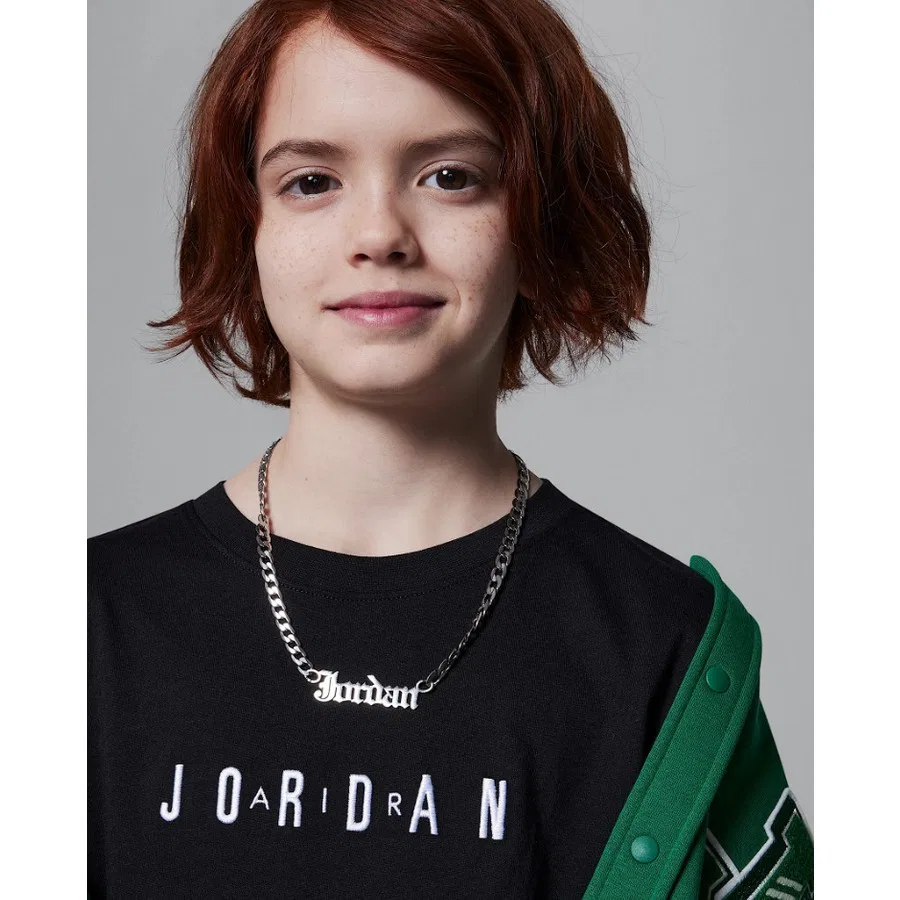 Футболка с длинным рукавом Jordan Jdb Mj Wordmark Emb Crew Nike, Красный — фото 3