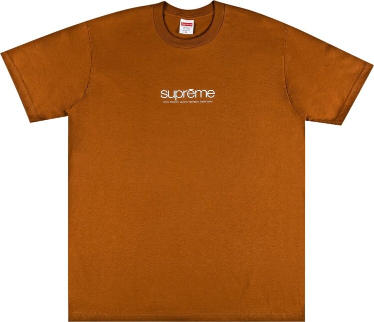 

Футболка Supreme Five Boroughs Tee 'Brown', коричневый