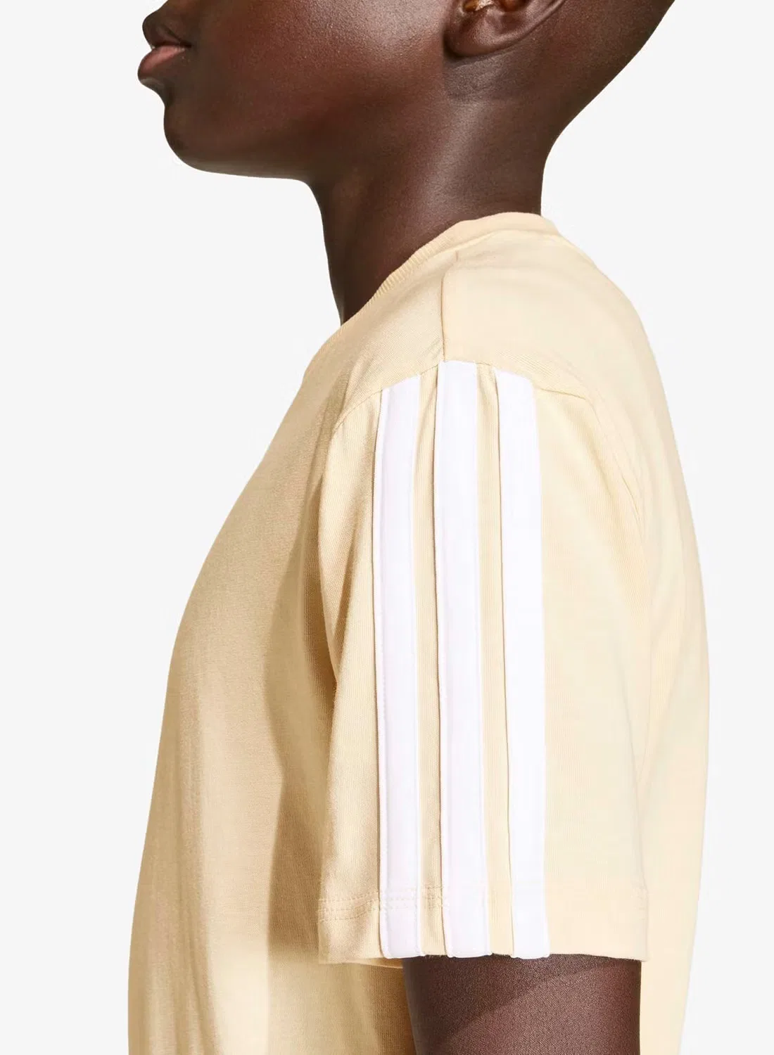 Футболка классического кроя Essentials Adidas, бежевый — фото 4