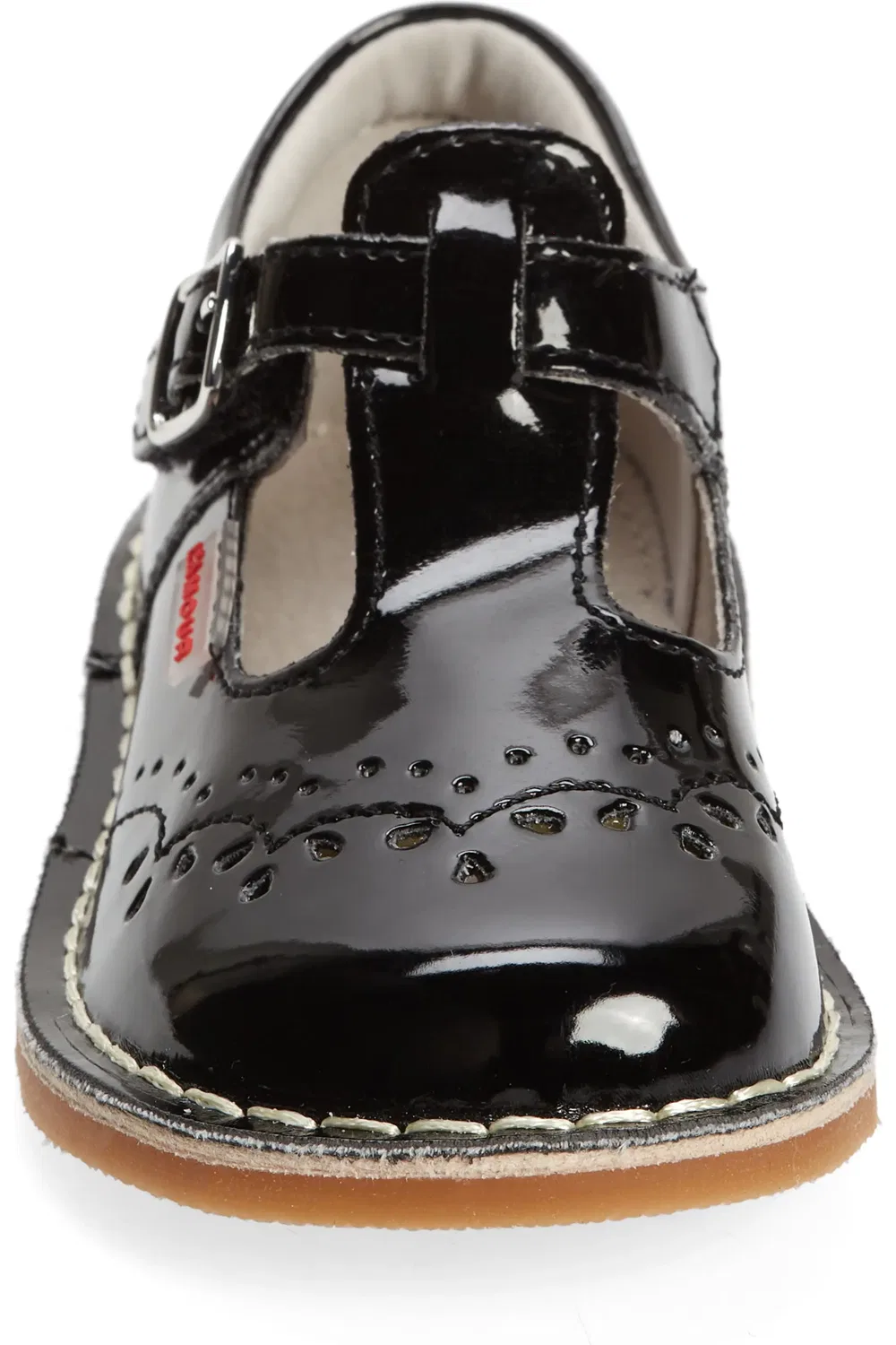 Туфли детские с брогированием Ruthie T Strap Mary Jane L'AMOUR, Patent Black — фото 4