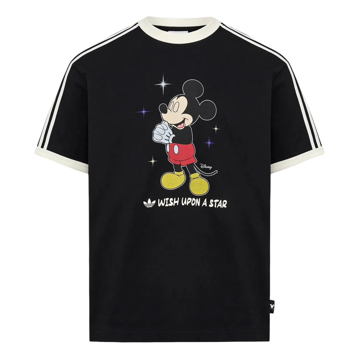 Мужская футболка с принтом Adidas x Disney Mickey Mouse Wish, черный