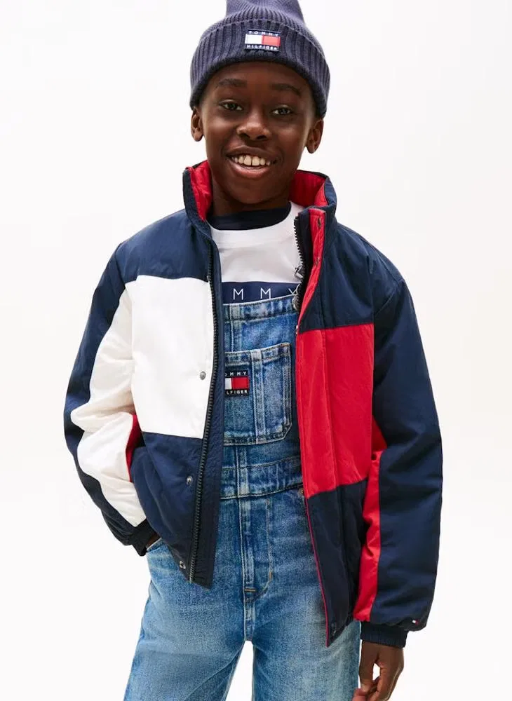 Куртка-трек с флагом, модель Heritage Flag, Tommy Hilfiger, темно-синий