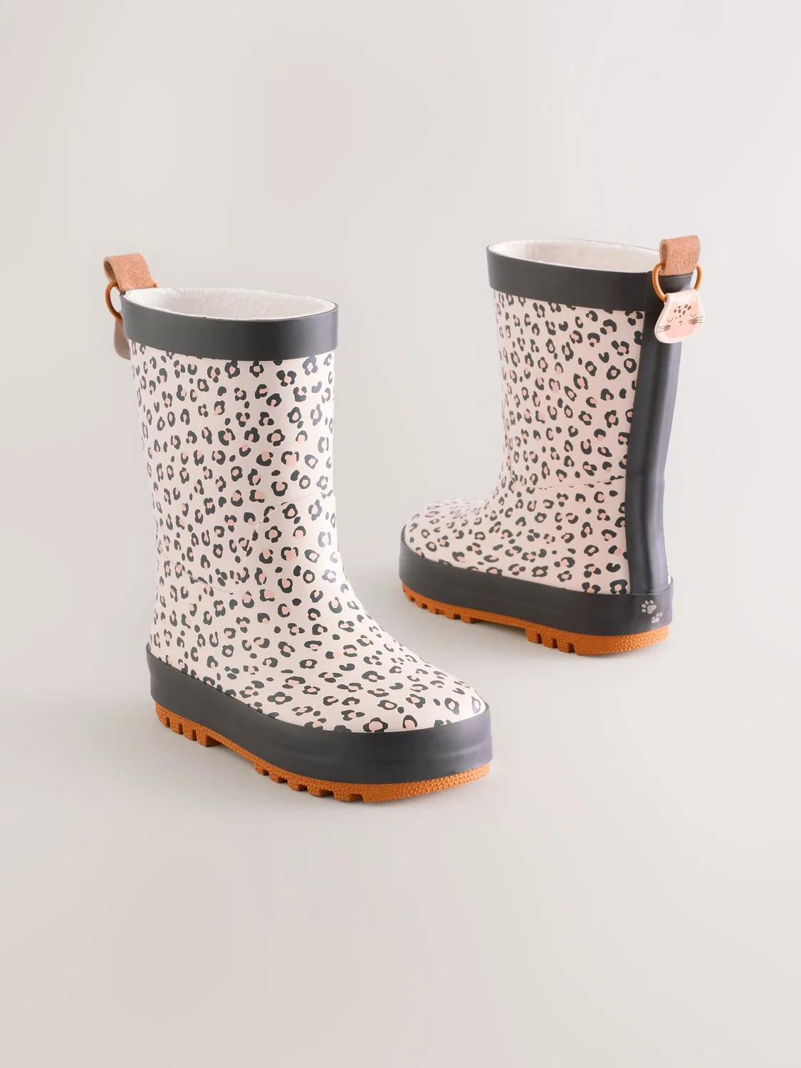 Сапоги резиновые, принт леопардовый, Neutral Leopard Wellies Next, нейтральный леопардовый