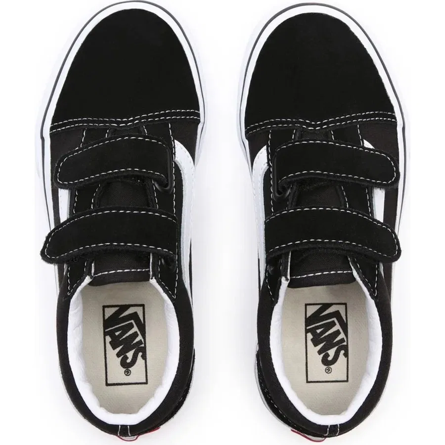 Детские кроссовки с классическим дизайном Vans UY Old Skool V, Черный — фото 4