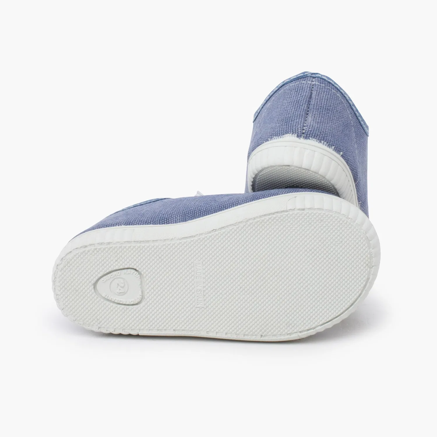 Детские туфли-лодочки для мальчиков на тонкой подошве Pisamonas Wallaby Boat Shoes Thin Sole Elastic Laces, Blue Jeans — фото 3