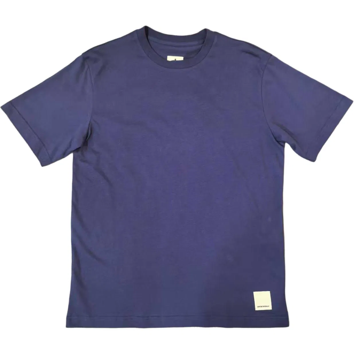 Футболка с круглым вырезом, повседневная, EMPORIO ARMANI, Blue