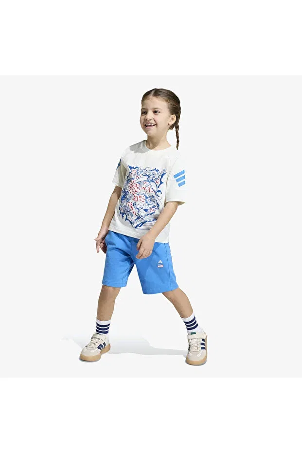 Детский комплект для девочек с принтом Marvel Kids Adidas, Blue — фото 2