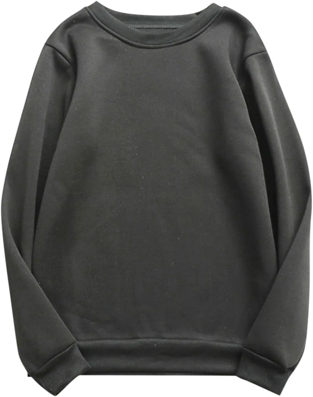 Женский свитшот с флисовой подкладкой, с длинным рукавом, 2-Dark Gray — фото 4