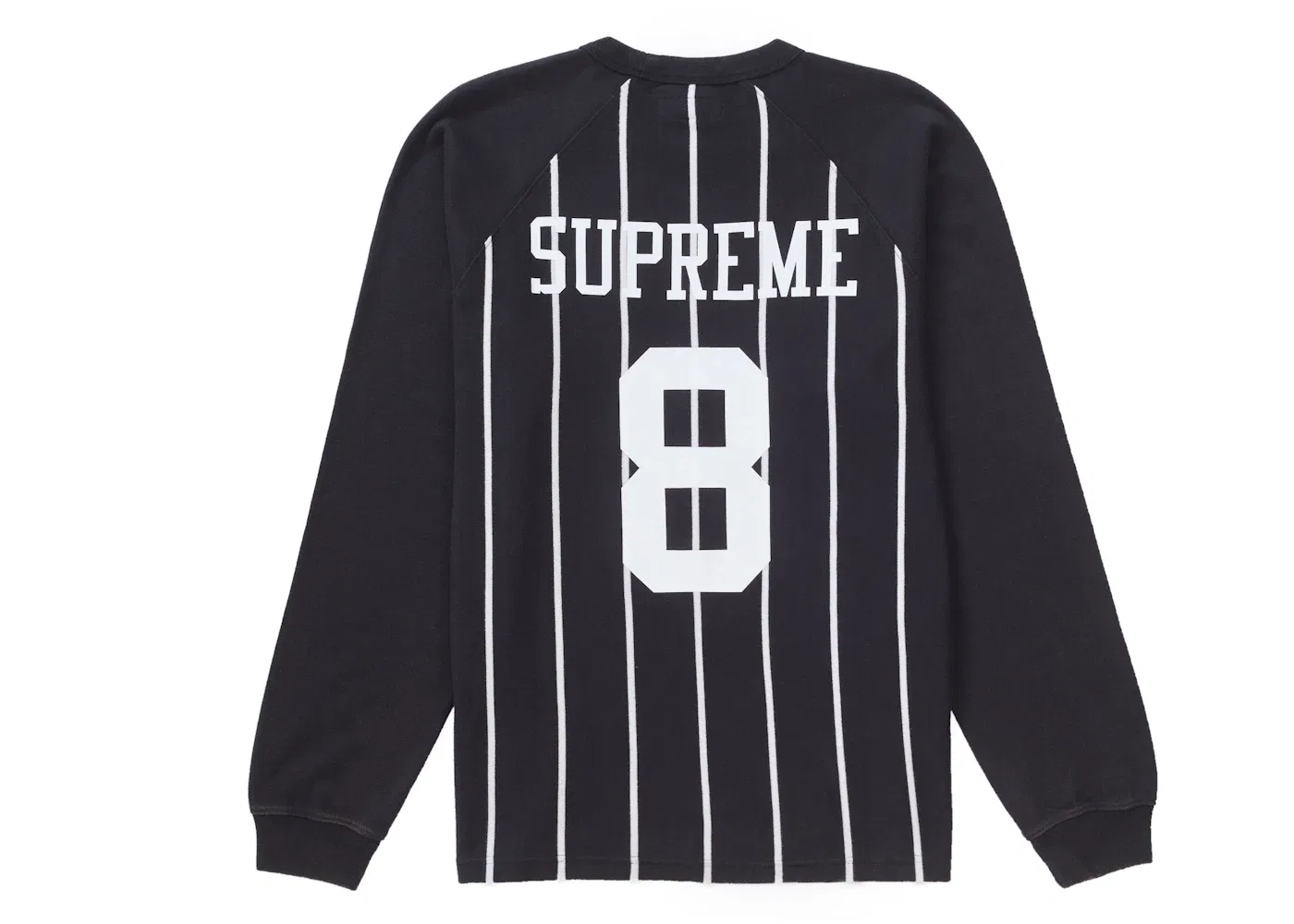Мужская футболка с длинным рукавом Supreme Supreme Stripe Raglan L/S Top, Black