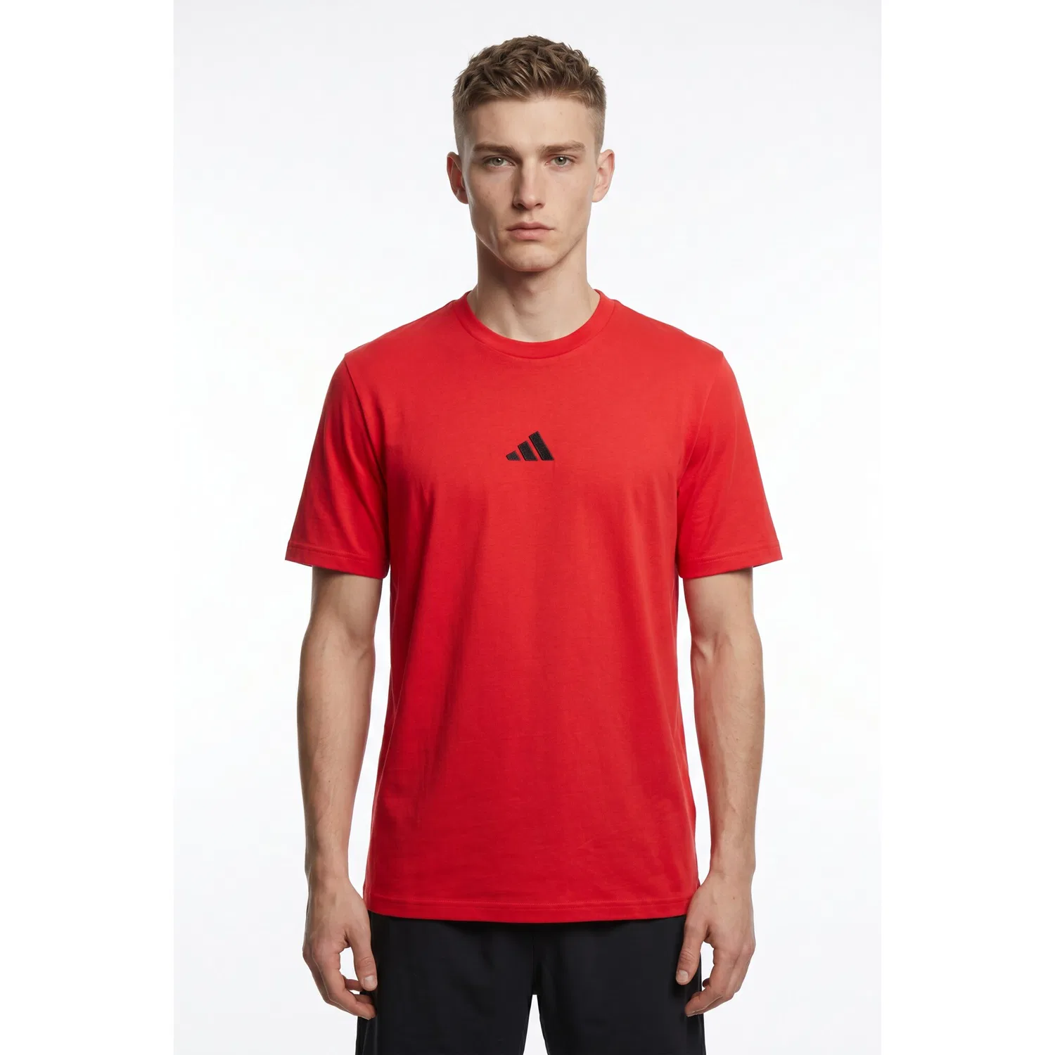 Детские хлопковые трикотажные шорты с логотипом Adidas Sportswear, Pure Ruby/Black