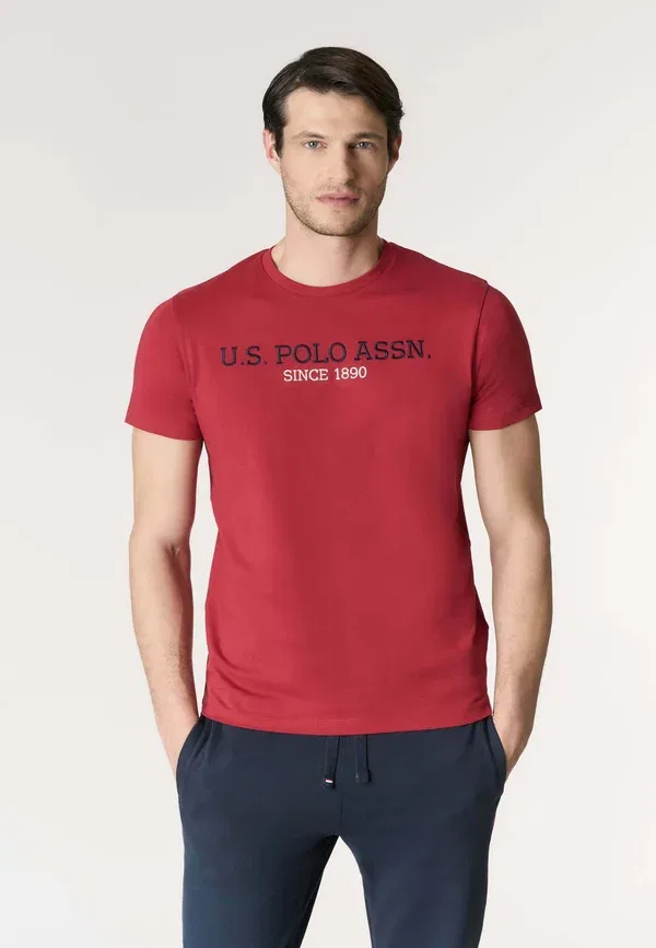 Футболка хлопковая Print t-shirt U.S. Polo Assn., Rosso, красный