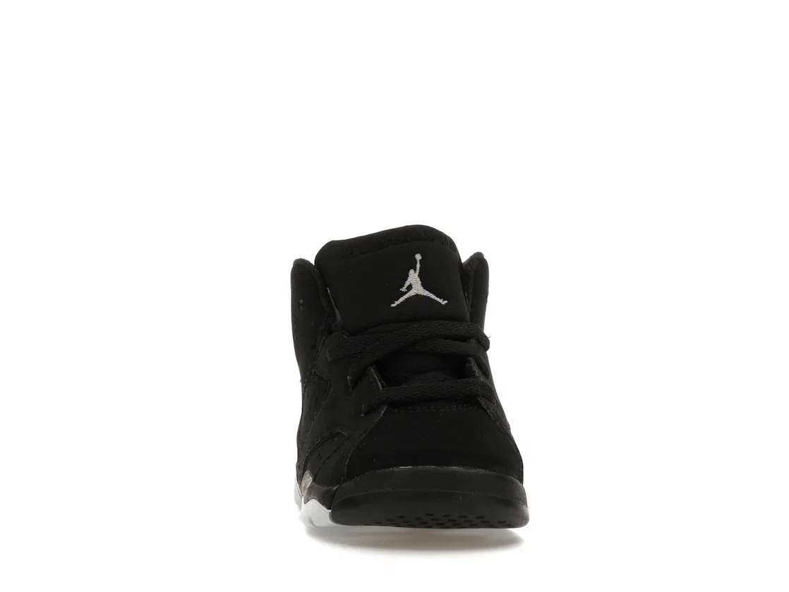 Детские кроссовки Lifestyle с верхом из нубука Jordan 6 Retro Chrome, Black/Black/Metallic Silver — фото 2