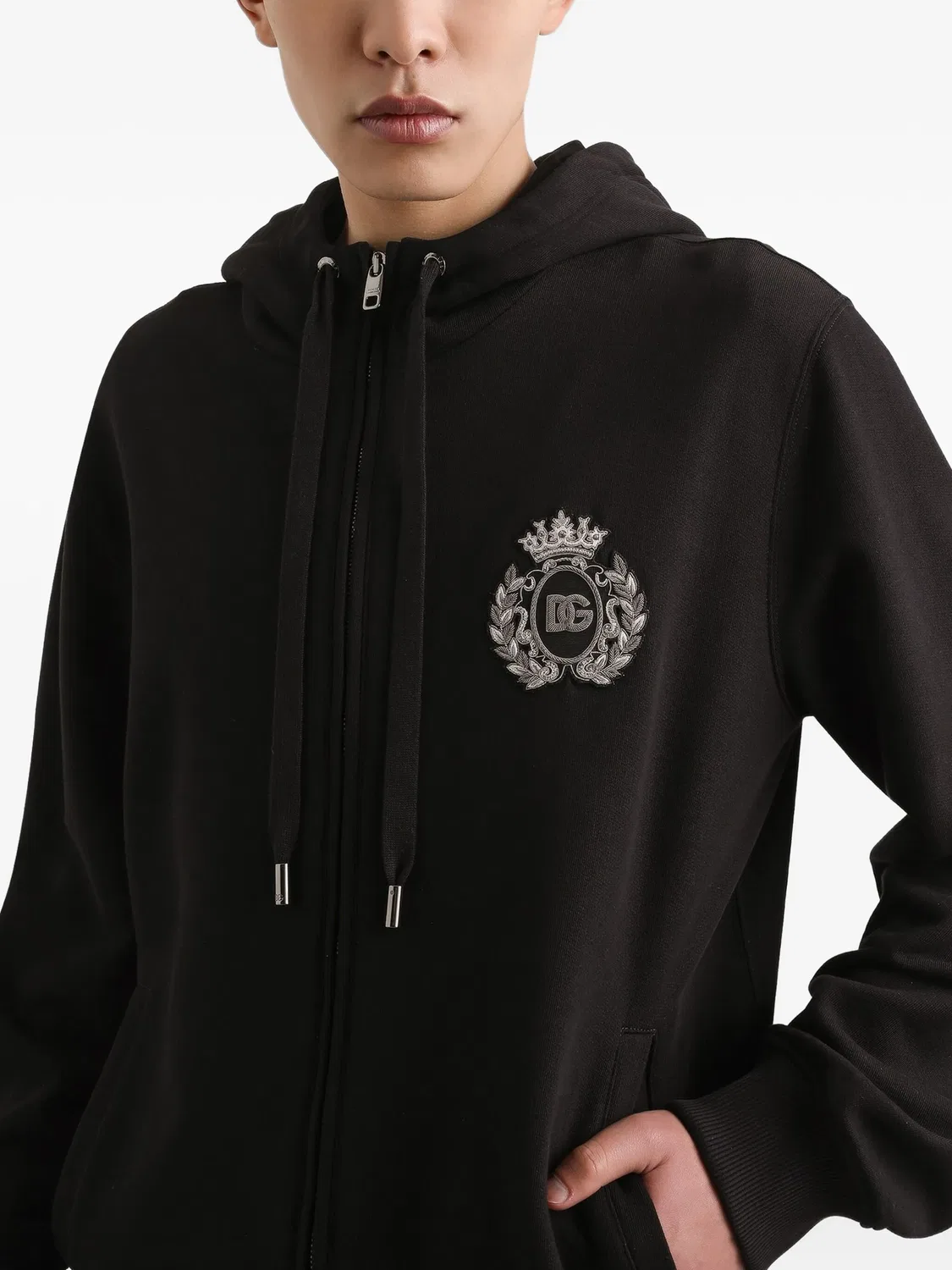 Dolce & Gabbana Худи на молнии - черный — фото 4