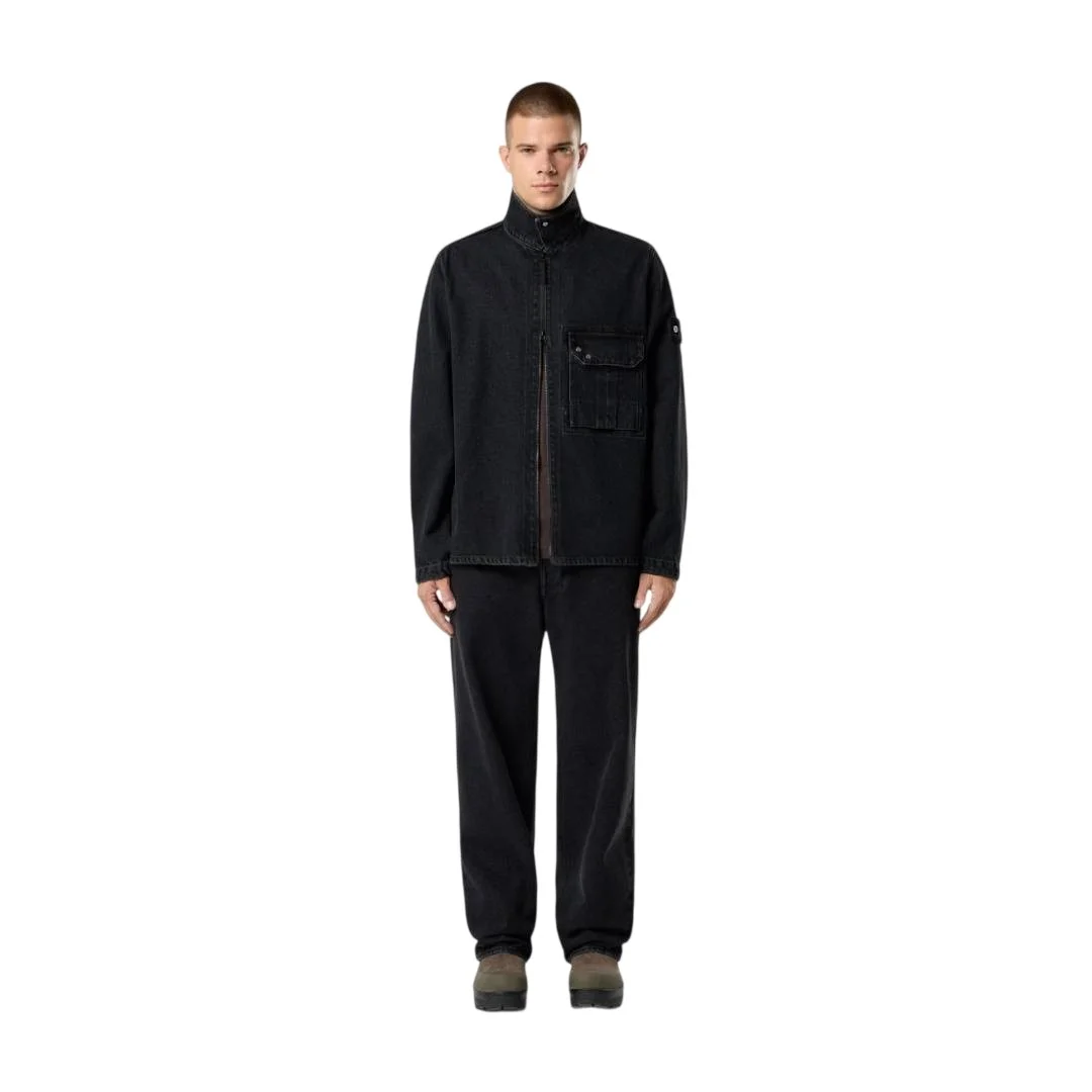 Мужские джинсы с пятью карманами Stone Island Loose Fit, черный