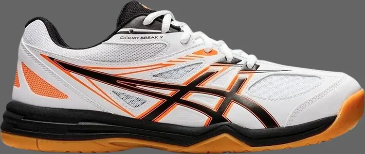 

Кроссовки court break 2 'white black orange' Asics, белый