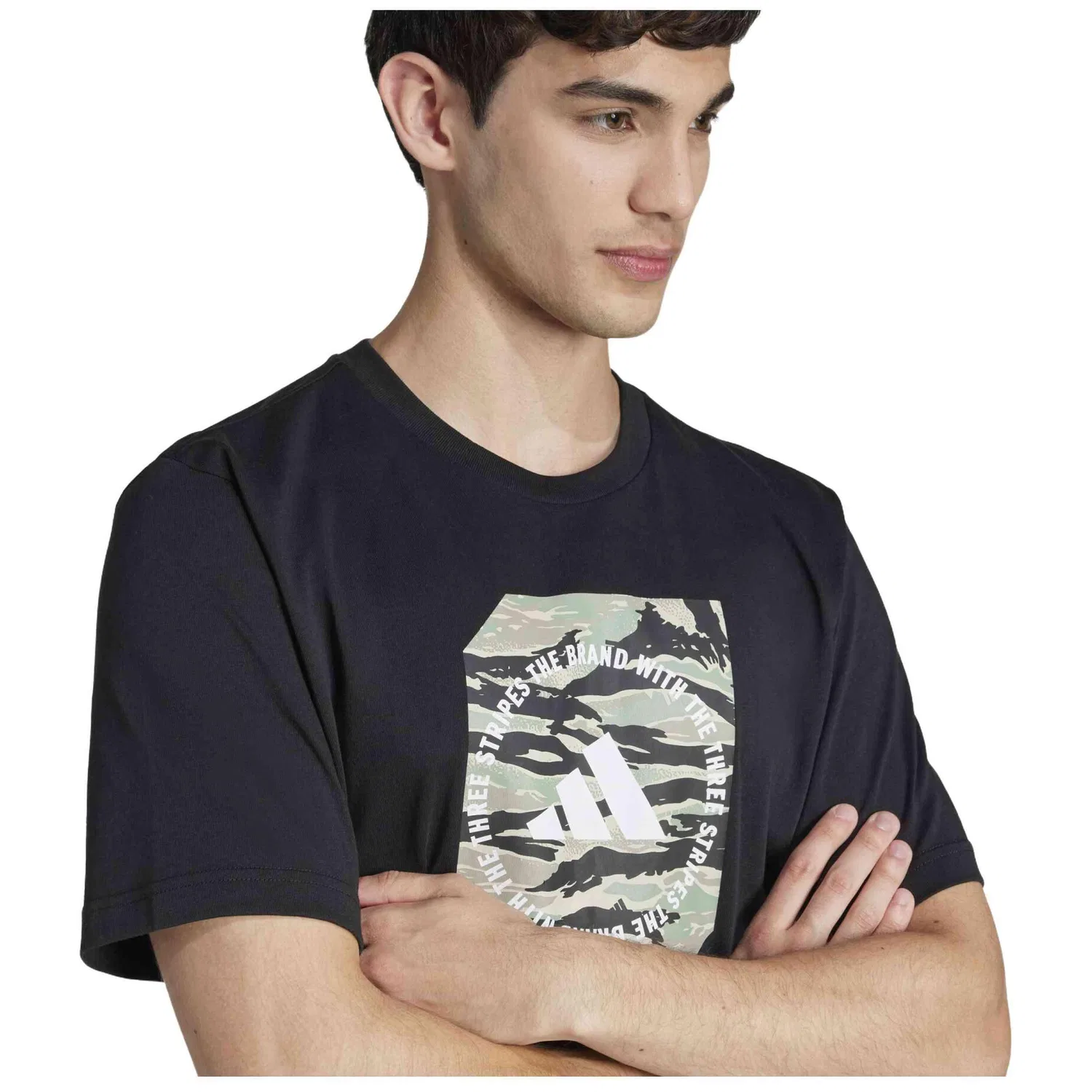 Мужская футболка с коротким рукавом Adidas JI6764, Черный — фото 4