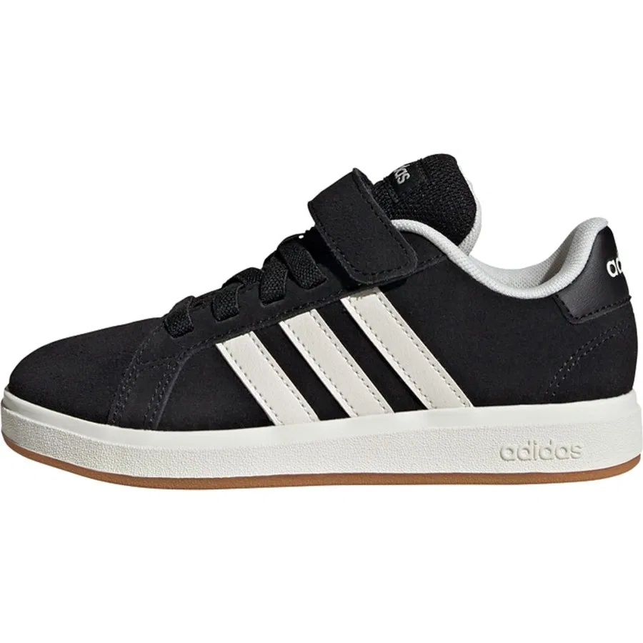 Кроссовки детские с замшевым верхом Sportswear JP5896 Grand Court 00S Shoes Kids adidas, Черно-белый — фото 3