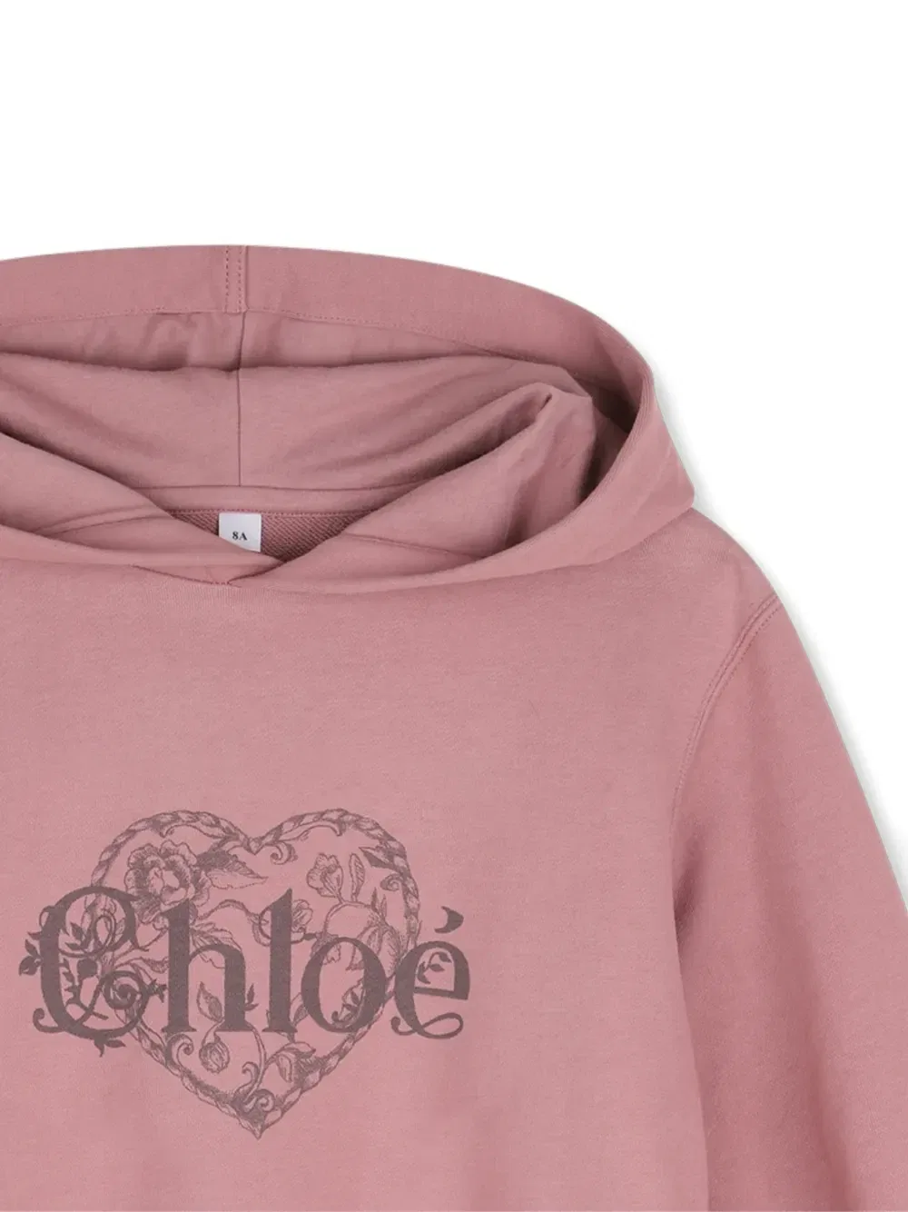 Платье с капюшоном и логотипом Chloe Kids, розовый — фото 3