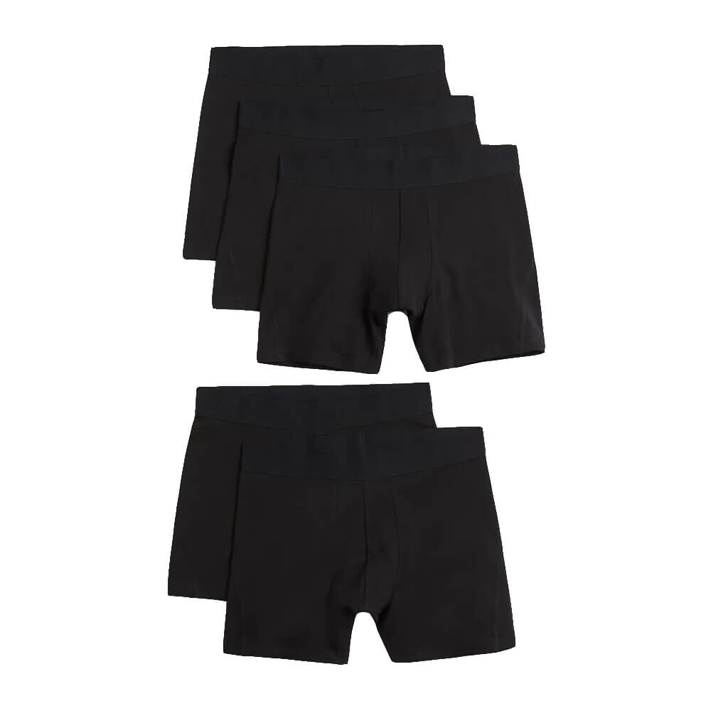 

Набор базовых трусов-боксеров H&M, 5 предметов, чёрный