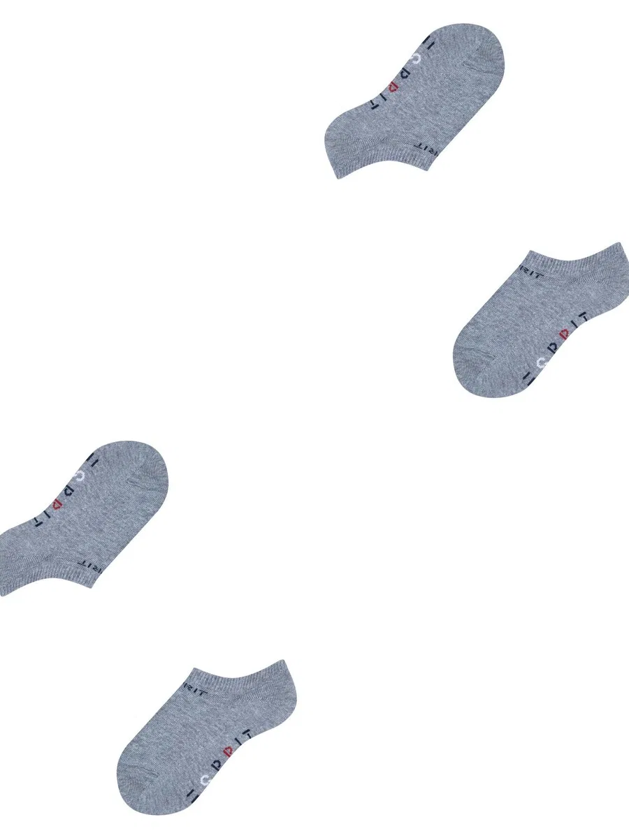 Носки ESPRIT 'Foot Logo 2-Pack' в серо-пятнистом цвете — фото 2