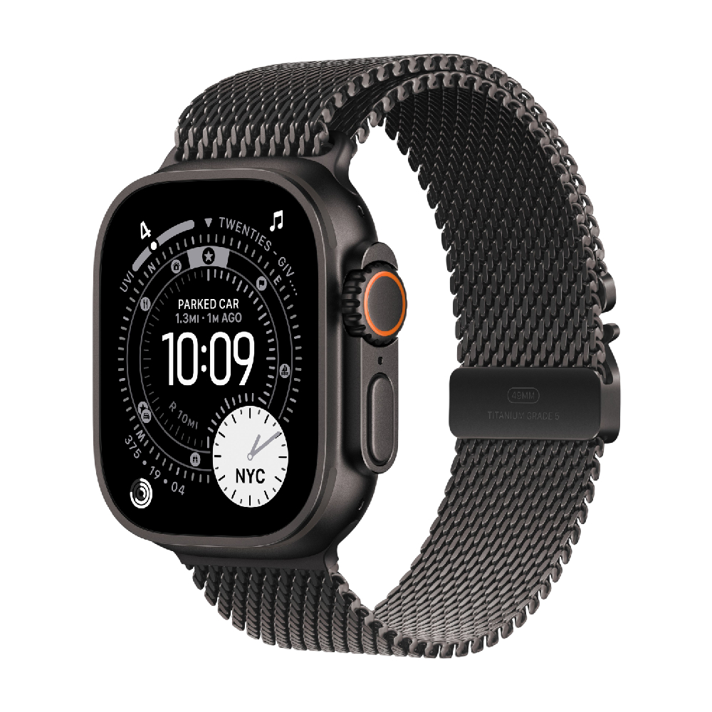 

Умные часы Apple Watch Ultra 3, 49 мм, GPS+Cellular, Black Titanium Case/Black Titanium Milanese Loop Medium Band, Черный, Умные часы Apple Watch Ultra 3, 49 мм, GPS+Cellular, Black Titanium Case/Black Titanium Milanese Loop Medium Band