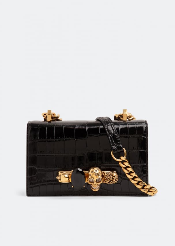 

Сумка кросс-боди ALEXANDER MCQUEEN Mini jewelled satchel, черный