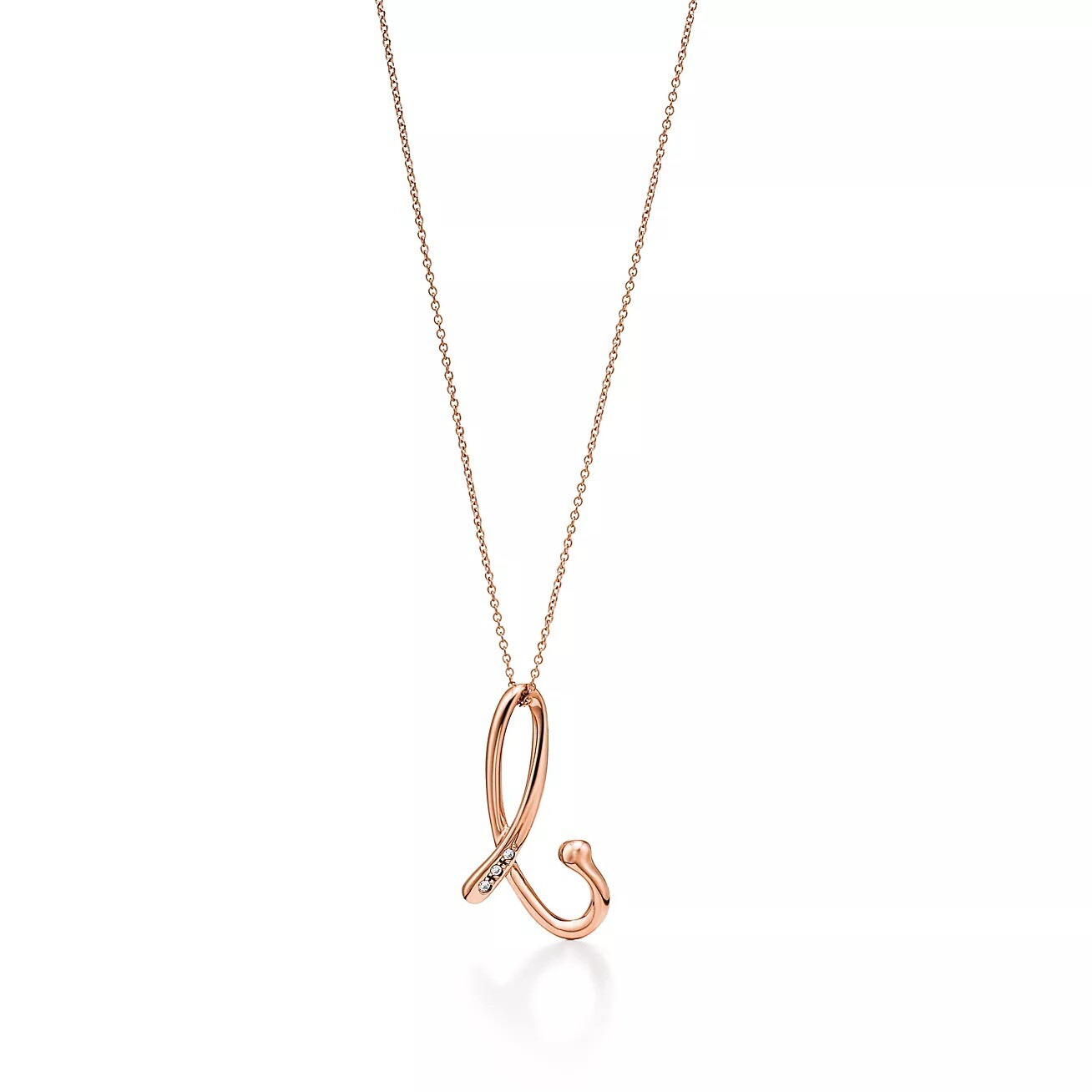 

Колье Tiffany & Co. x Elsa Peretti Alphabet Letter "B", розовое золото/бриллианты