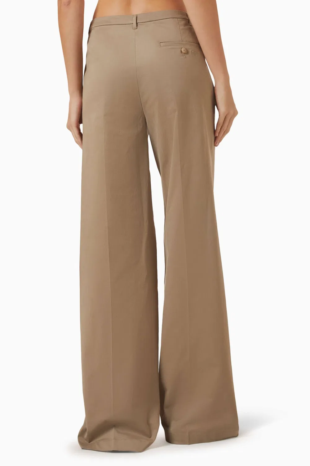 Брюки широкие из хлопка Emporio Armani — фото 3