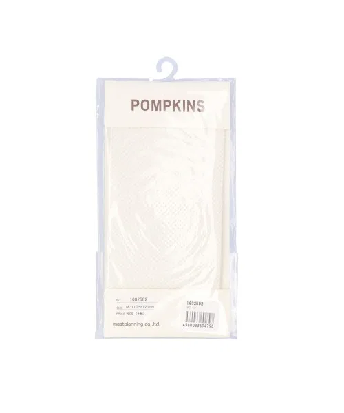 BACKYARD FAMILY Детские сетчатые колготки с мелкой сеткой POMPKINS, Off White