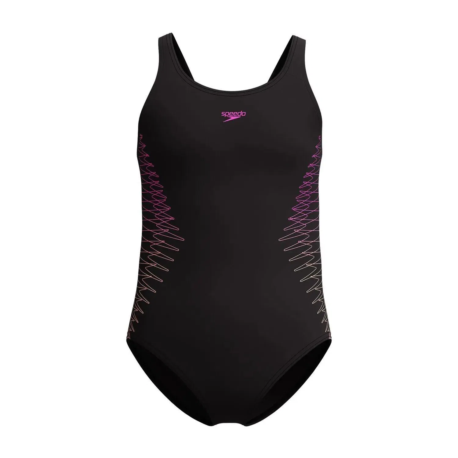 Детский цельный купальник для девочек Eco Placem Muscleb Speedo, Черный
