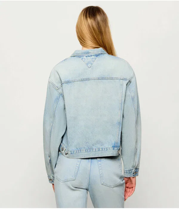 Женская джинсовая куртка свободного кроя Eve Tommy Hilfiger, Azzurro — фото 3